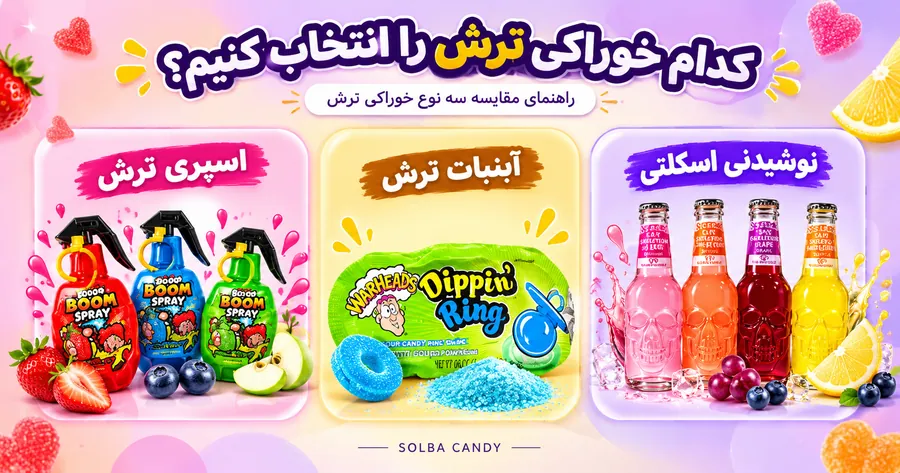 مقایسه اسپری ترش، آبنبات پستونکی وارهدز و نوشیدنی ترش اسکلتی